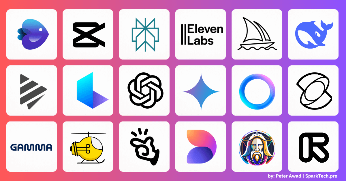 best ai tools Apps categorized SparkTech Arabic
