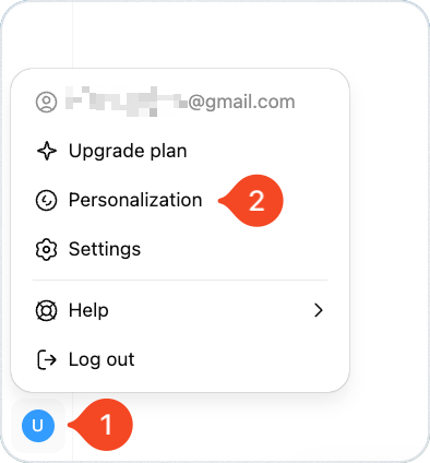 تخصيص ChatGPT لاحتياجاتك واسلوبك، مع أفضل الممارسات والأمثلة لنتائج أفضل وهلوسة أقل 15 ChatGPT Personalization settings page